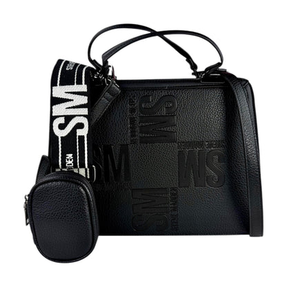 Steve Madden Crossbody Negro grabado