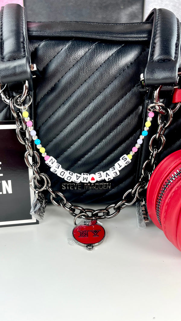 Steve Madden Shoulder BAG BAR Charm Black