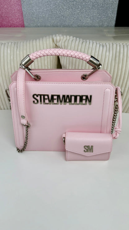 Steve Madden Crossbody Pink-Platinum Luxury