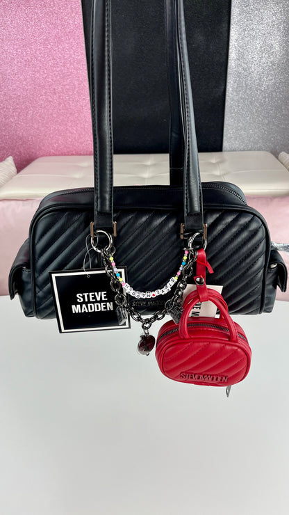 Steve Madden Shoulder BAG BAR Charm Black