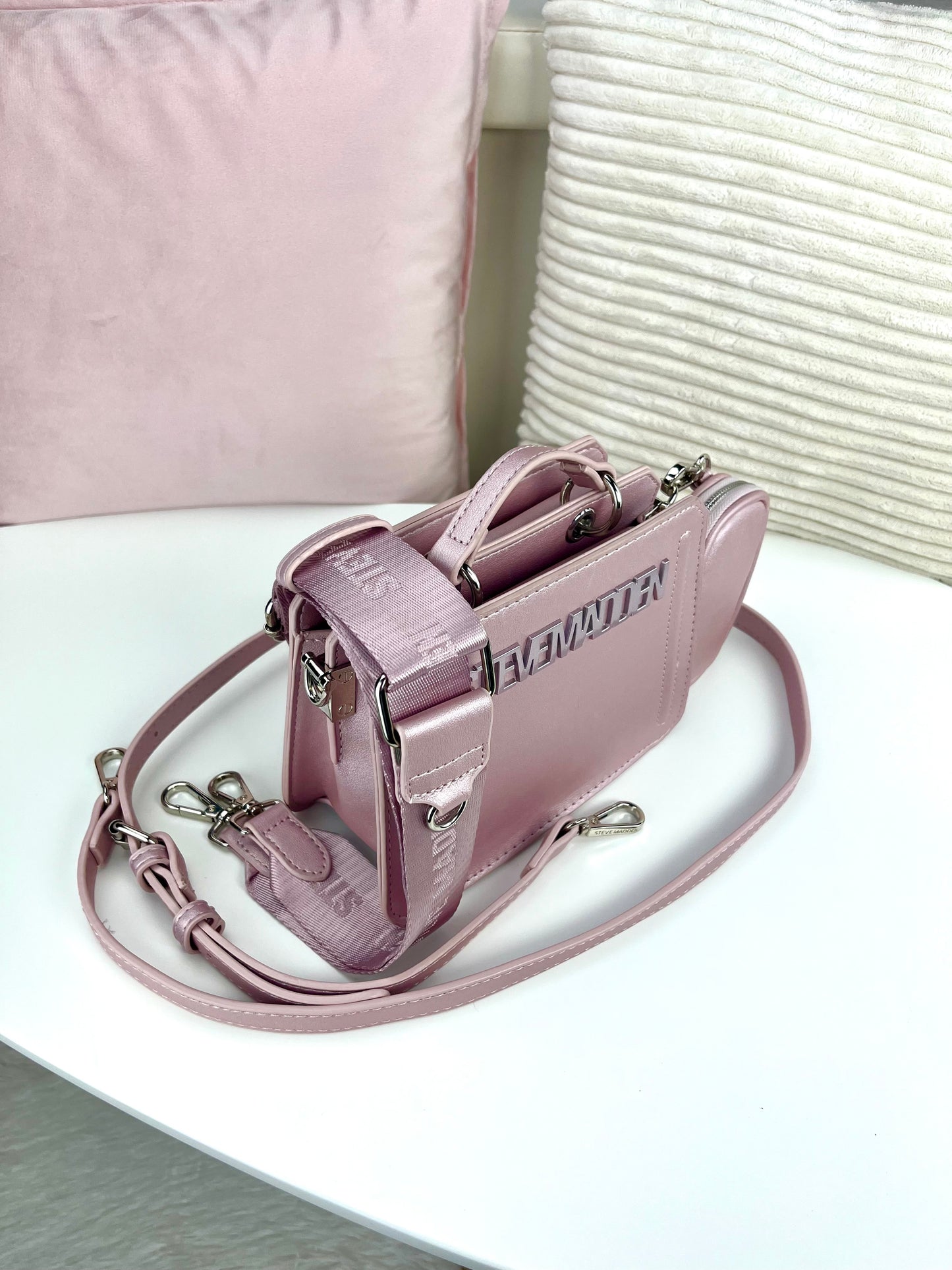 Steve Madden Crossbody mini Rosa Metalic
