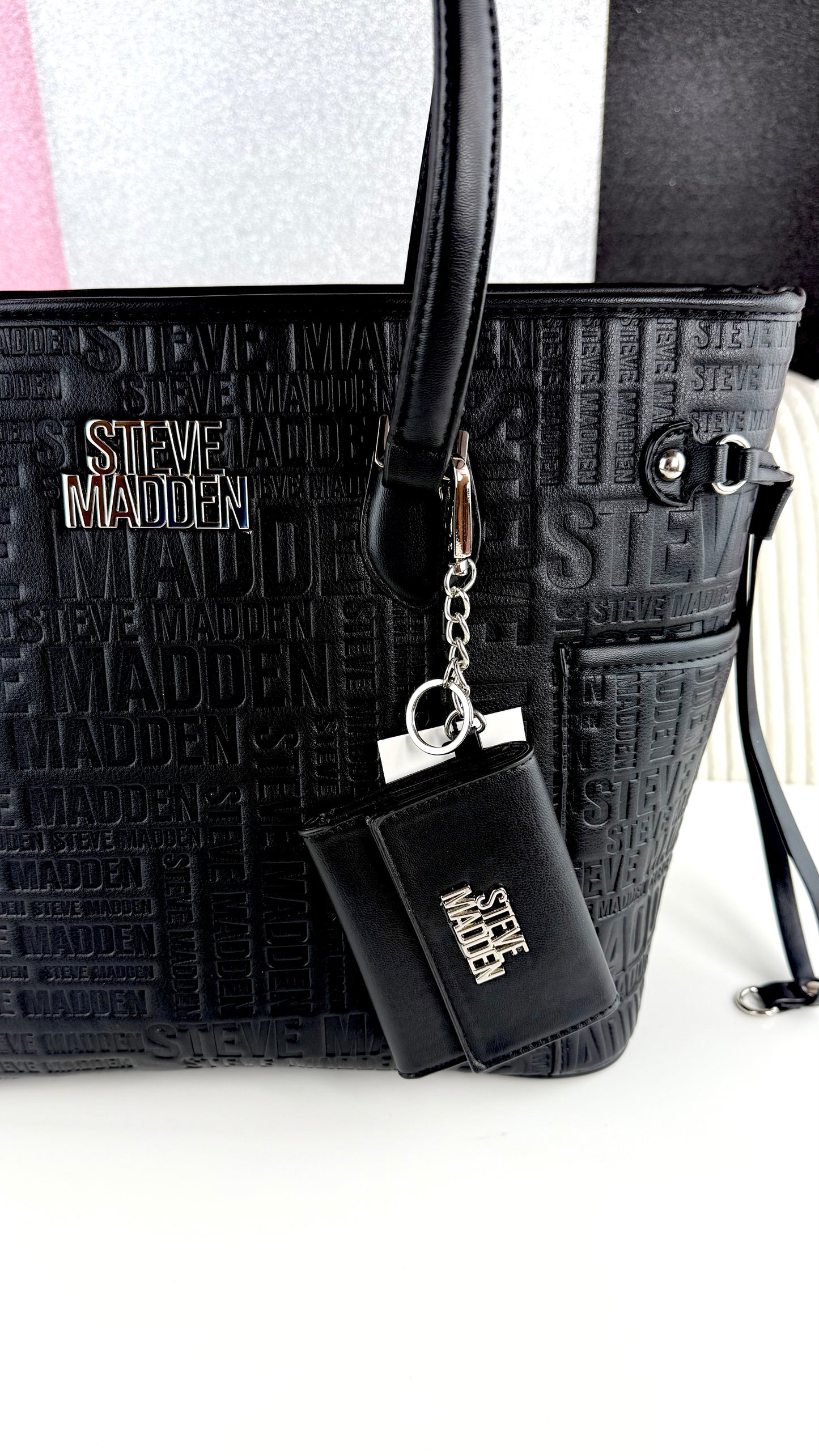 Steve Madden Tote BAG Black logos