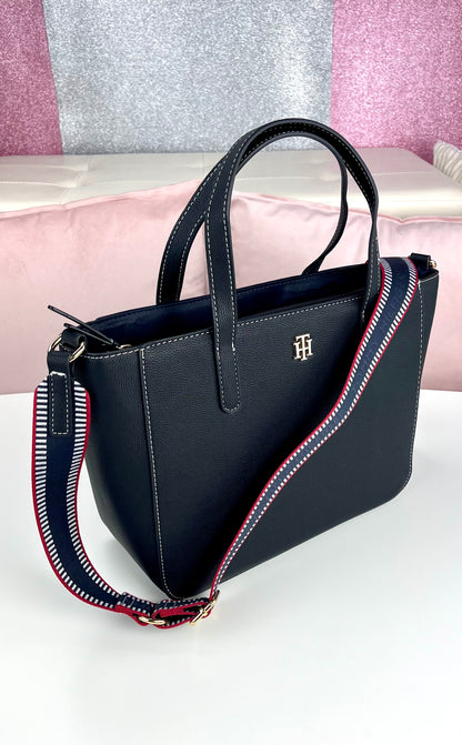 Tommy Hilfiger Satchel Negro - Navy Strap