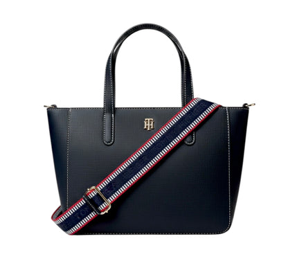 Tommy Hilfiger Satchel Negro - Navy Strap