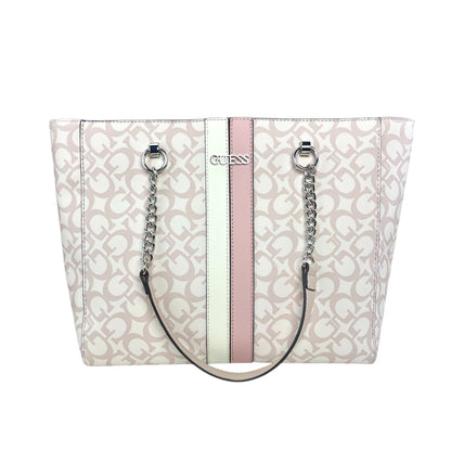 Guess Tote BAG Pink-White Logo-Line