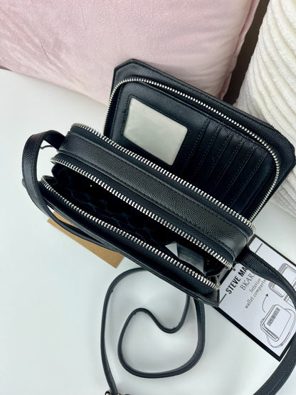 Steve Madden Mini Crossbody y Billetera negra