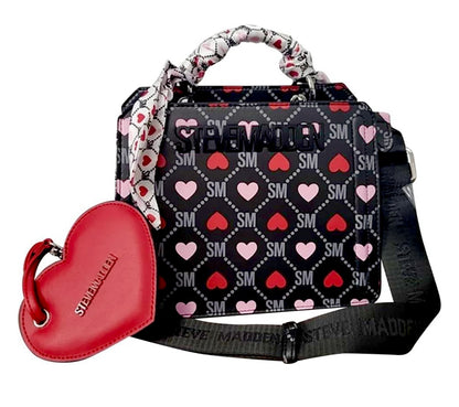 Steve Madden Crossbody Hearts Black