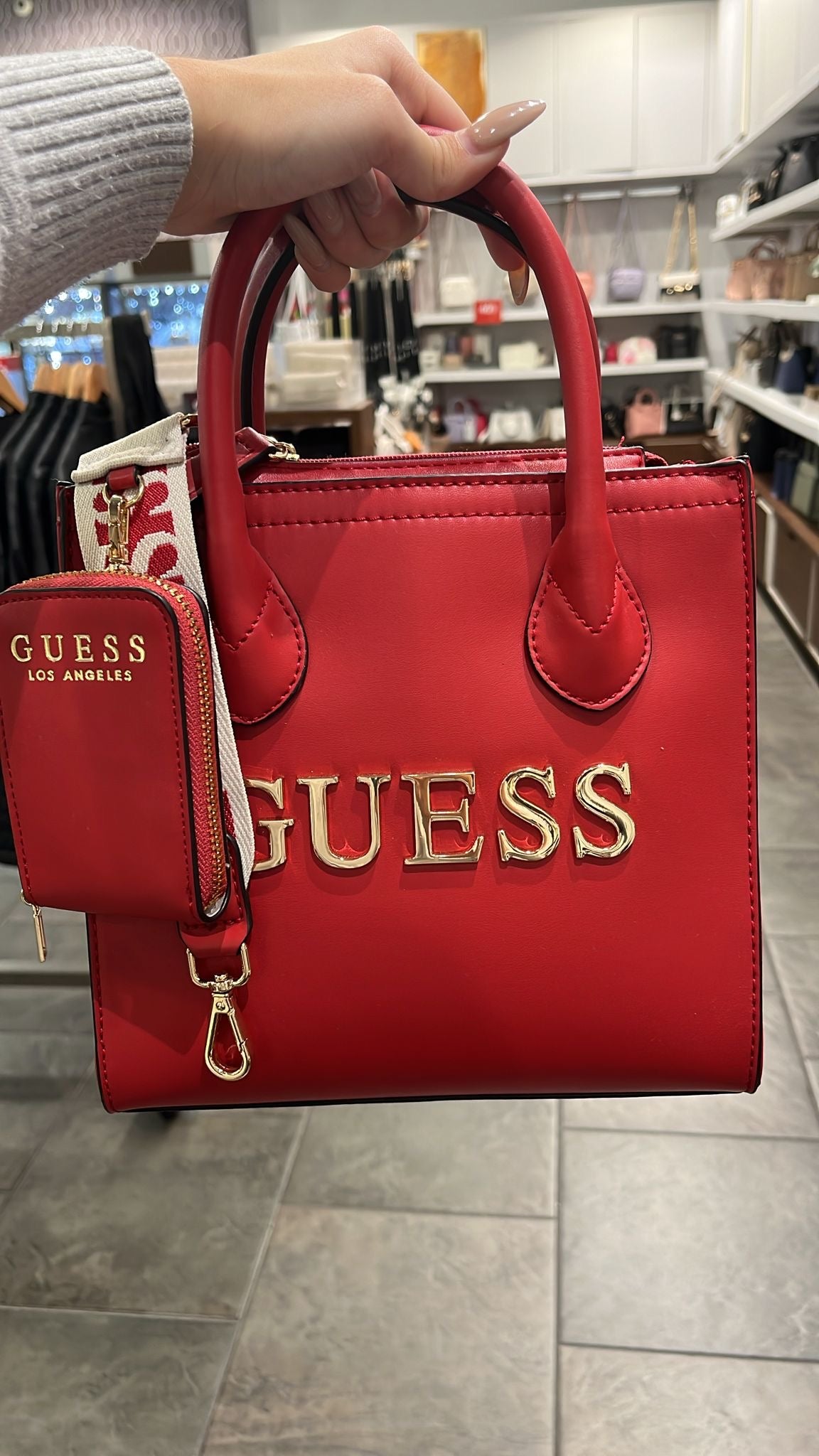 Guess Crossbody - Tote Red Logo