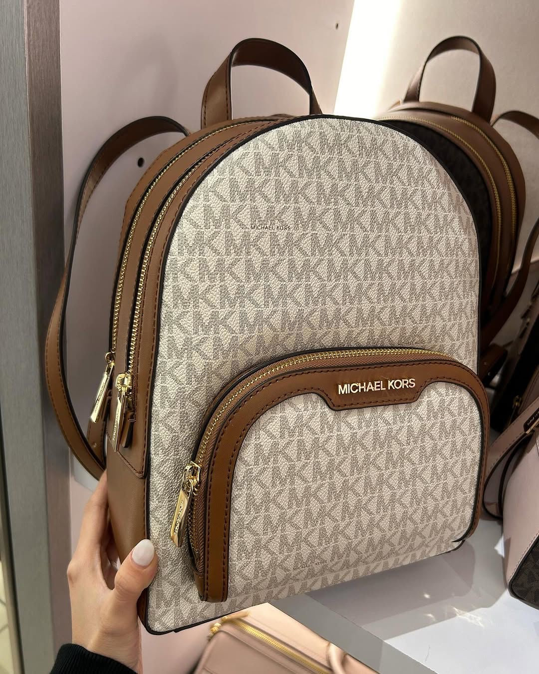Michael Kors Mochila Beige