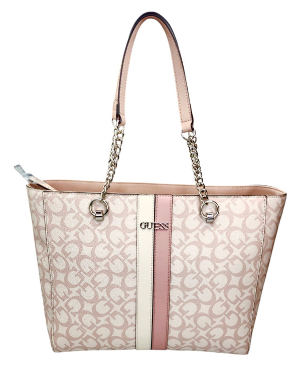 Guess Tote BAG Pink-White Logo-Line