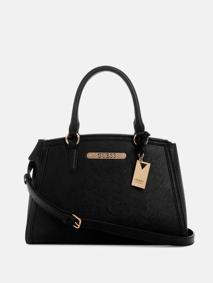 Guess Satchel Kyrie Saffiano Negro
