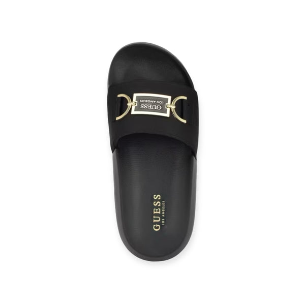 Guess Sandals Black Satin