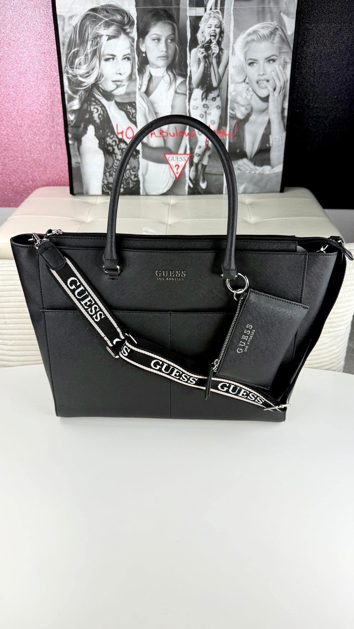 Guess TOTE BAG Pennywise Carryall Black