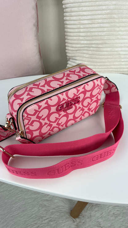 Guess Crossbody Doble ZIP Rosa