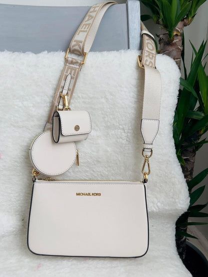 Michael Kors Jet Set Crossbody Airpods White